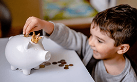 child paying for childcare