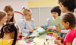 kids playing and learning