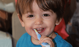 Child Brushing teeth
