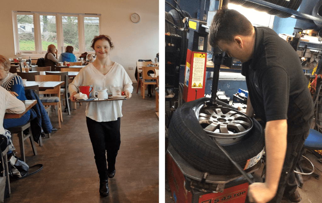 work experience as a waiter or tyre fitting