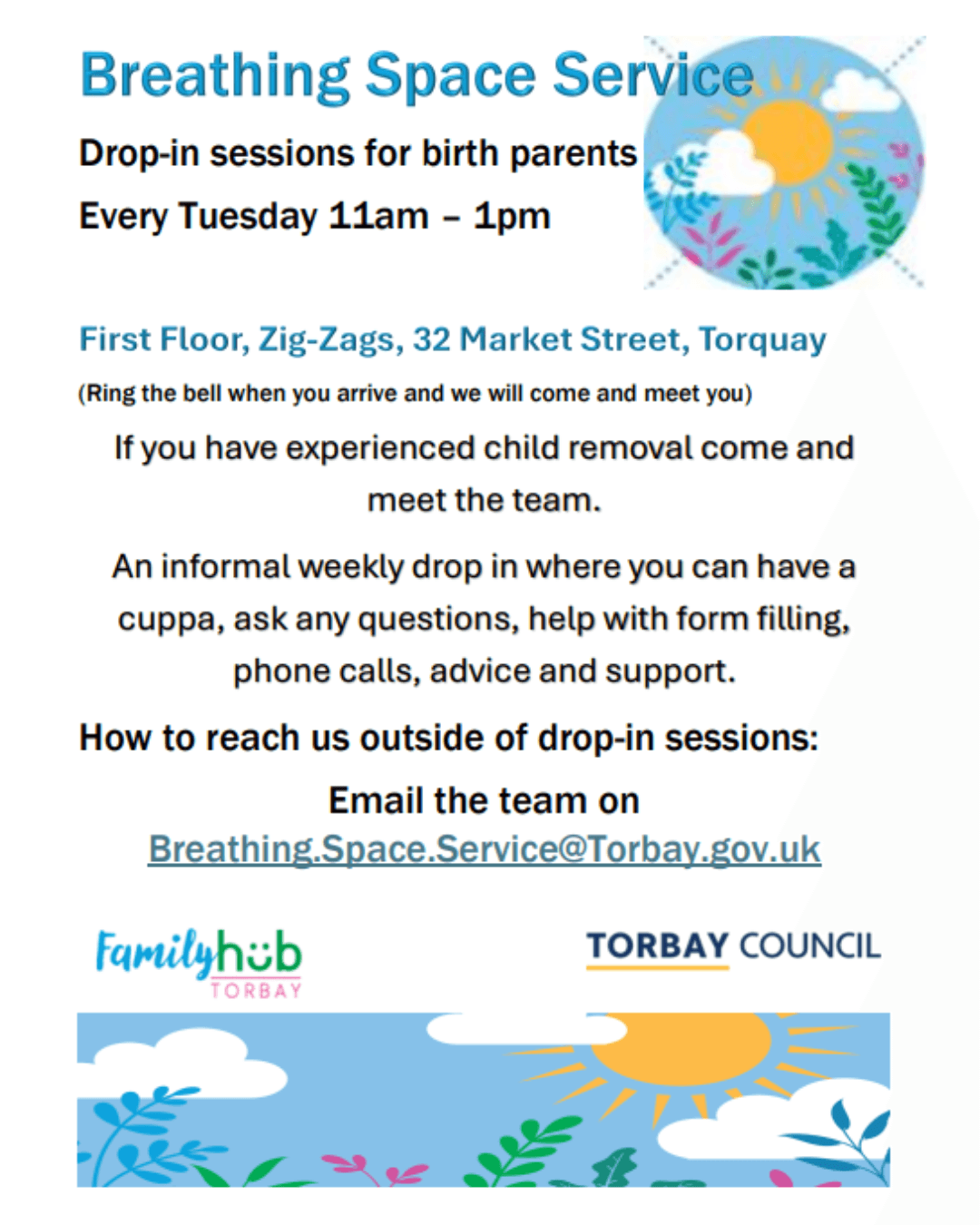 Breathing Space Service - Drop-In Sessions for Birth Parents
