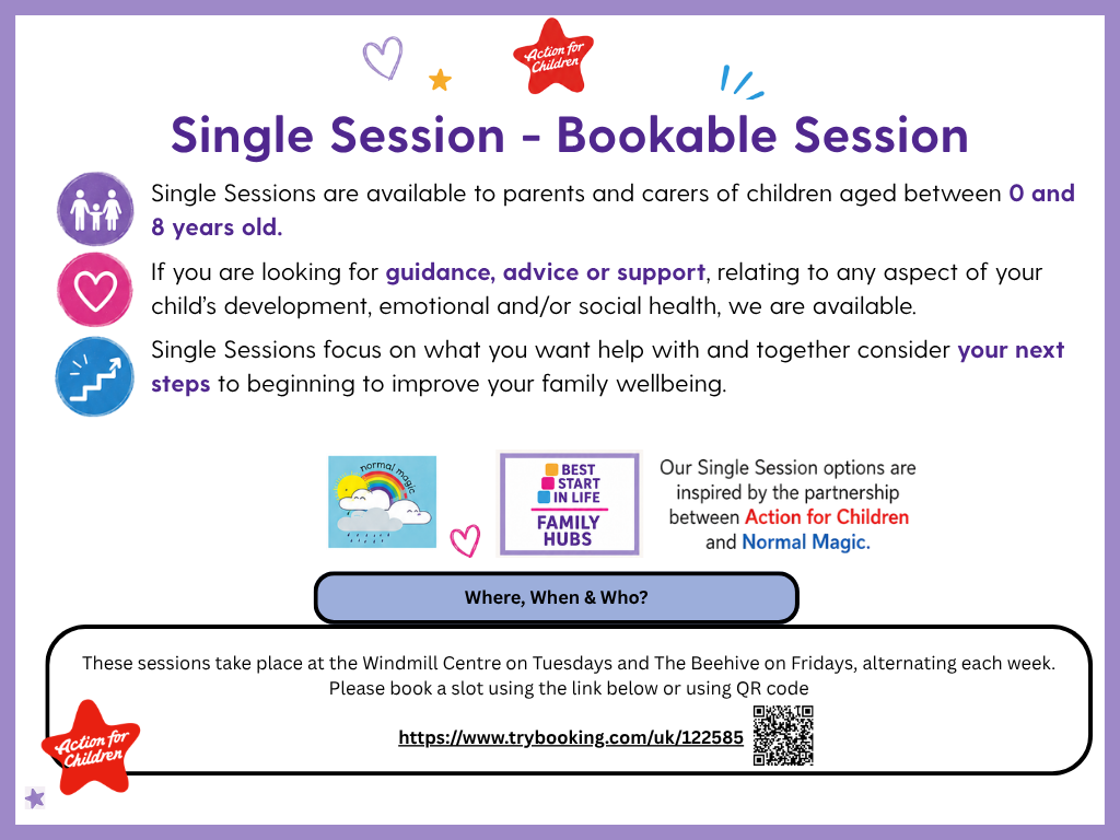 Single Session Bookable Sessions